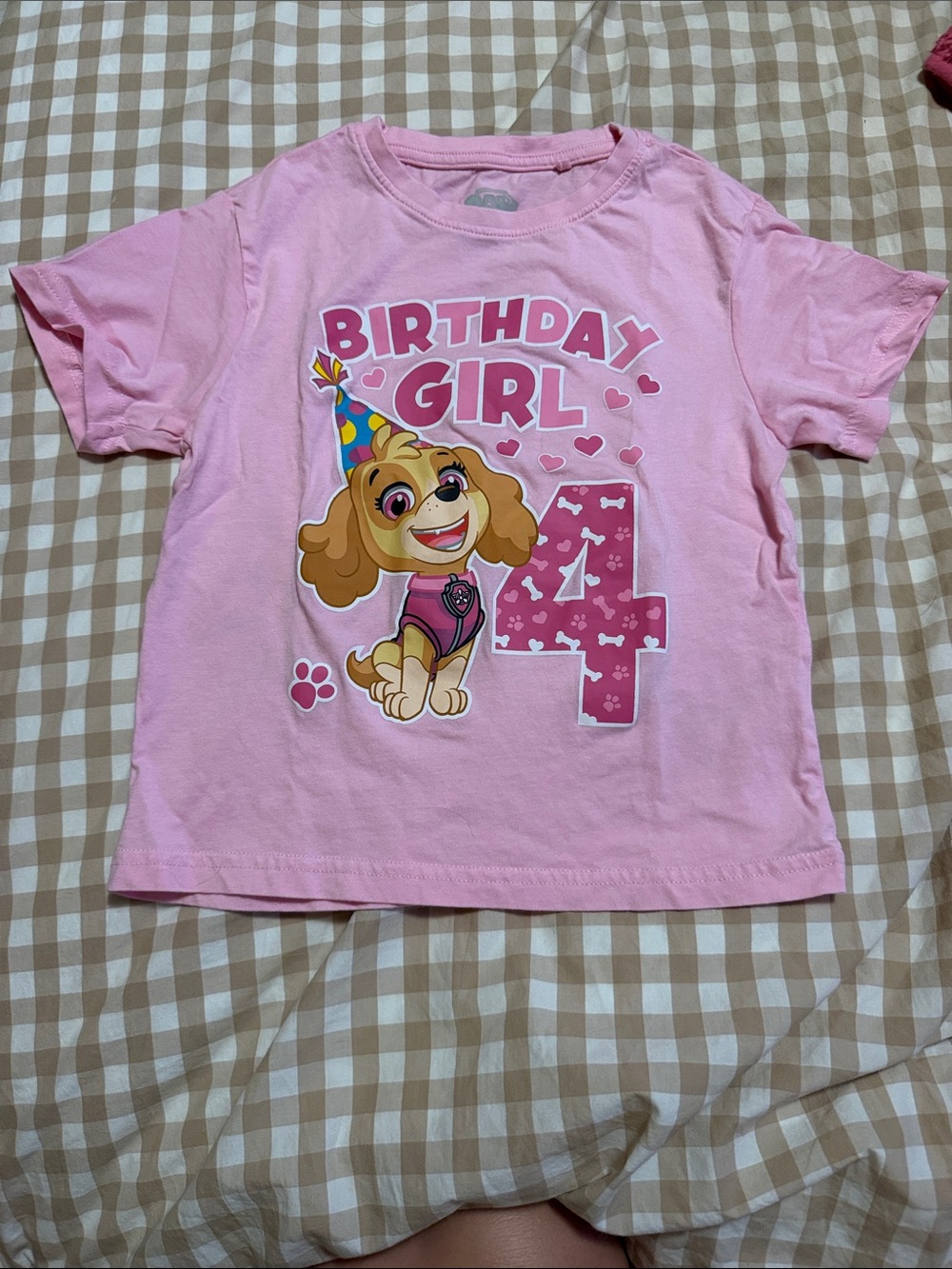 Paw Patrol “Birthday Girl" 4th Birthday Kids T‑Shirt